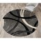 World Rug Gallery Modern Wavy Circles Design 6'6'' Round Gray 377GRAY6RND - alternate 1